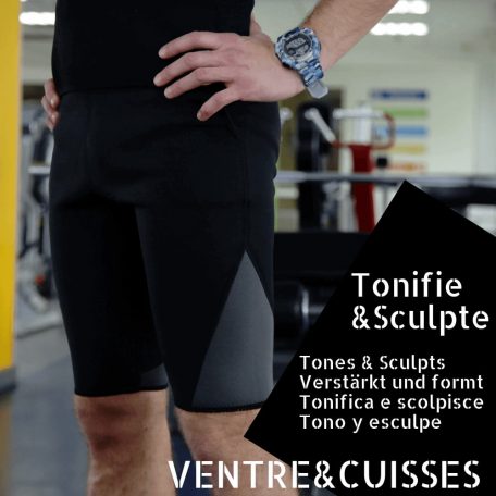 short de sudation homme tonifie sculpte ventre mou 
