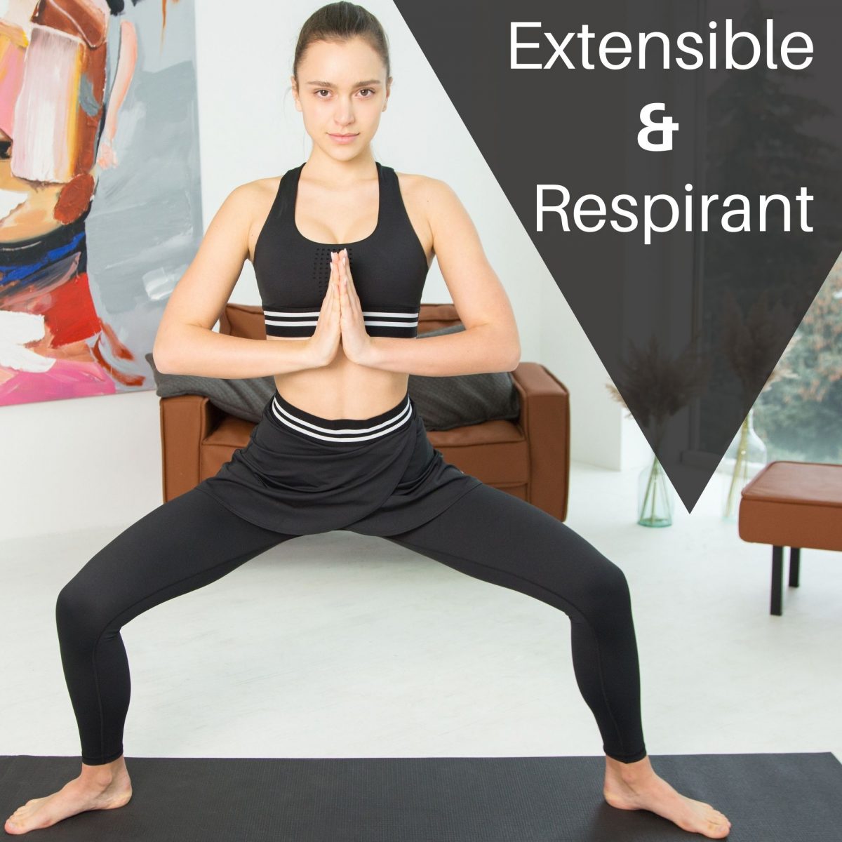 ANIVIVO Legging à jupe pour femme, legging de yoga avec jupes